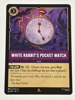 Disney Lorcana Fabled White Rabbit's Pocket Watch 66/204 NM Rare - Image 1
