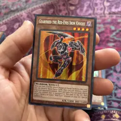 Gearfried the Red-Eyes Iron Knight LDS1-EN011 Secret Rare Card - Image 1
