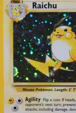 NM SWIRL Raichu Base Set 2 Holo Vintage Pokemon Card TCG WOTC UK 016/130 - Image 2