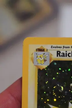 NM SWIRL Raichu Base Set 2 Holo Vintage Pokemon Card TCG WOTC UK 016/130 - Image 3