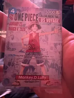 One Piece CCG Monkey.D.Luffy US Voyage P-055 Character Card 2026 (SEALED) - Image 1
