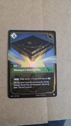 League of Legends Zhonya's Hourglass 077/298 Tellstones Gear Kudos Card - Image 1