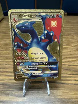 Fan Art Pokemon TCG Charizard GX Hidden Fates SV49/SV94 Holo Gold Art Fan Card - Image 1