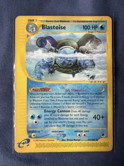 Blastoise - 37/165 - Pokemon Expedition Non-Holo Rare Card MP - Image 1