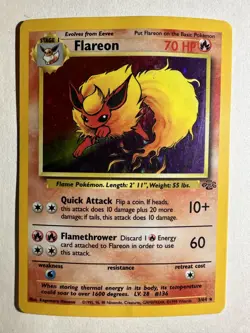 Flareon Holo 03/64 Jungle Set Pokemon Card – MP - Image 1