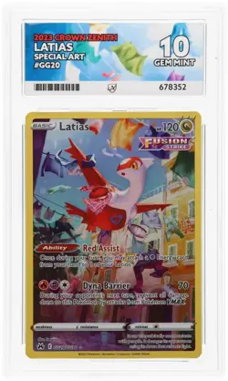 ACE 10 Latias GG20/GG70 Crown Zenith Holo Pokemon Card - Gem Mint - Image 1
