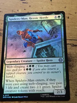 Spiders-Man, Heroic Horde 0117 MTG Marvel's Spider-Man Uncommon NM FOIL - Image 1