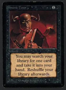 ***Beta Demonic Tutor*** MTG Beta Magic Kid Icarus - Image 1