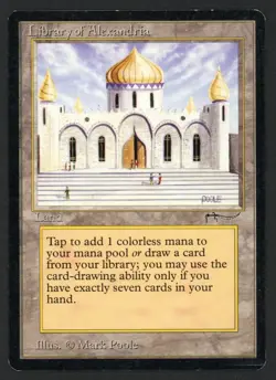 ***Library of Alexandria (Ring Ding & Edge Indent)*** MTG Arabian Nights Magic - Image 1