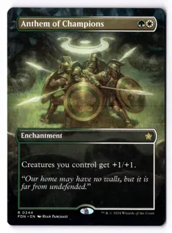 Anthem Of Champions NM* BORDERLESS Foundations ENGLISH 0344 mtg -UnltdCards - Image 1