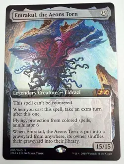 Emrakul, the Aeons Torn - Foil - Extended Art Magic mtg Light Play, English Ulti - Image 1