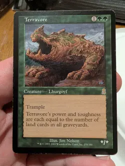 Magic: The Gathering Terravore Rare Odyssey Creature Green Lhurgoyf 278 - Image 1