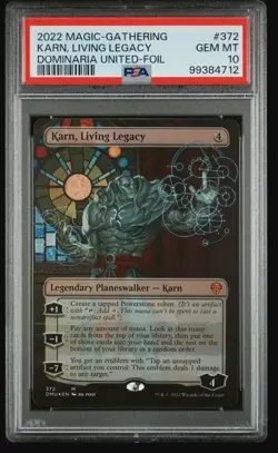 MTG Karn, Living Legacy FOIL Dominaria United (DMU) Mythic #372 PSA 10 Gem Mint - Image 1