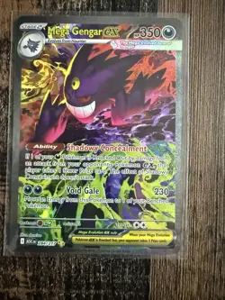 Pokemon Mega Gengar EX Full Art Holo Rare 350 HP 230 Attack Card 284/217 - Image 1