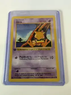 Pokemon Card Shadowless 1st Edition Abra 43/102 Base Set Near Mint, Never Played - Image 2