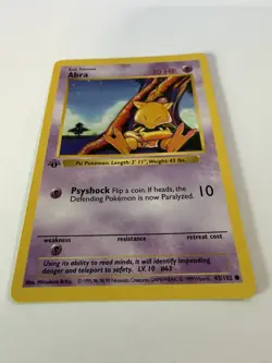 Pokemon Card Shadowless 1st Edition Abra 43/102 Base Set Near Mint, Never Played - Image 4