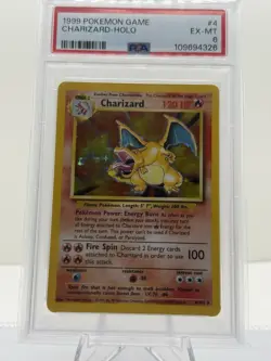 Pokemon TCG 1999 Charizard 4/102 Base Set Holo Rare Card Stock PSA 6 - Image 1