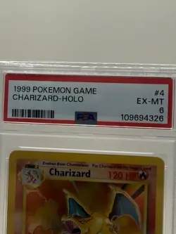 Pokemon TCG 1999 Charizard 4/102 Base Set Holo Rare Card Stock PSA 6 - Image 2