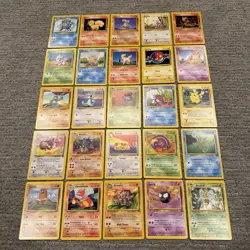 Vintage 1999 Pokemon Cards Lot 25 Base Jungle Fossil LP/NM No Duplicates WOTC #B - Image 1