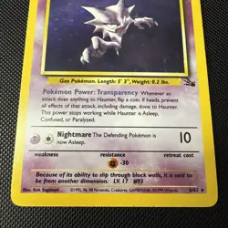 Pokemon TCG - Haunter 6/62 Holo Fossil Set Pokemon Card WOTC - NM/M pack fresh - Image 3