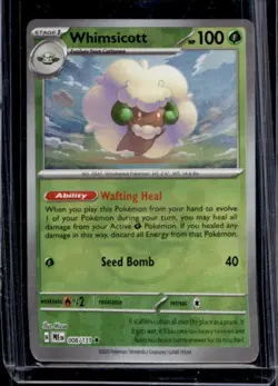 2025 Pokemon Prismatic Evolutions Whimsicott Reverse Holo Poke Ball #008/131 - Image 1