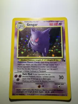 Gengar Rare Vintage 1999 Holo Foil Pokemon TCG 5/62 Very Good Condition - Image 1