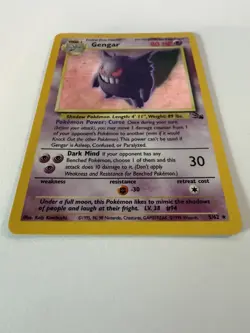 Gengar Rare Vintage 1999 Holo Foil Pokemon TCG 5/62 Very Good Condition - Image 5