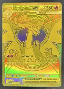 2025 Pokemon Phantasmal Flames Mega Charizard X ex Hyper Rare #130/094 - Image 1