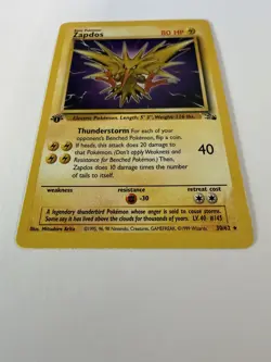 Pokemon TCG Zapdos Fossil Set 1st Edition 30/62 Rare Non-Holo #30 LP - Image 4
