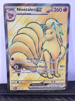 Ninetales ex 186/165 Scarlet & Violet 151 Full Art Ultra Rare Pokemon TCG NM/M - Image 1