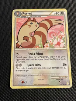 Furret 21/123 Pokemon TCG Heartgold & Soulsilver Rare Moderately Played MP - Image 1