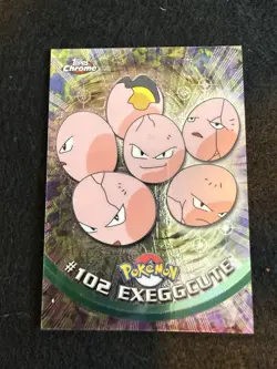Pokemon Exeggcute #102 from Topps Chrome in LP condition! - Image 1