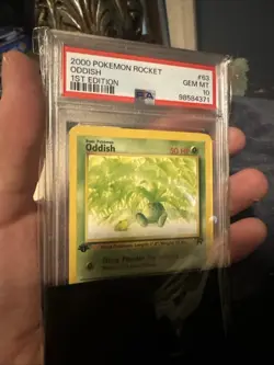 2000 POKEMON ROCKET 63 ODDISH 1ST EDITION PSA 10 - Image 1