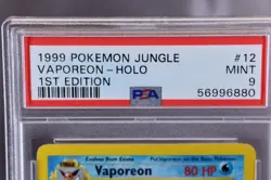 1999 Pokemon Vaporeon Holo, 1st Edition Jungle #12/64, PSA 9 Mint - Image 4