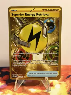Pokemon TCG Superior Energy Retrieval Hyper Rare Gold Paldea Evolved 277/193 - Image 1