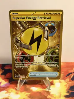 Pokemon TCG Superior Energy Retrieval Hyper Rare Gold Paldea Evolved 277/193 - Image 2