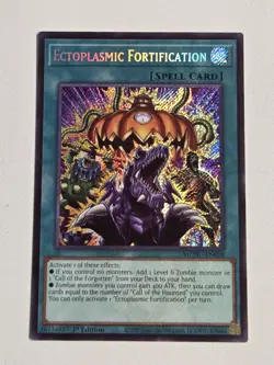 Ectoplasmic Fortification MZMU-EN008 Secret Rare Yugioh Maze of Muertos NM - Image 1