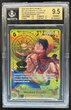 2025 One Piece 2nd Anniversary Promo Monkey D Luffy SR #ST13-015 BGS 9.5 - Image 1