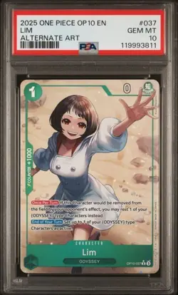 2025 One Piece Royal Blood Lim PSA 10 GEM ALTERNATE ART FULL ART #037 - Image 1