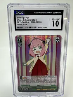 2024 Weiss Schwarz Spy x Family Smiling Anya SPY/S106-E033S SR CGC 10 Gem Mint - Image 1