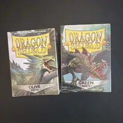 Dragon Shield 100 Standard Card Sleeves Olive Matte And Green Matte - Image 1