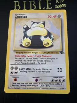 1999 Snorlax – Jungle Set Unlimited (27/64) – Rare – WOTC Vintage Pokemon Card - Image 1