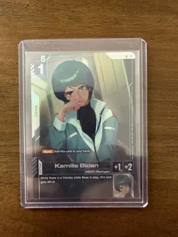 Gundam Card Game GD02-097 R Kamille Bidan Newtype Challenge Mission 2 Top4 Promo - Image 1