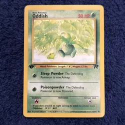 Pokemon Card 1st Edition Common Team Rocket 2000 Oddish 63/82 Near Mint - NM - Image 1