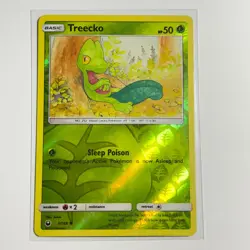 Treecko 7/168 Common Reverse Holo Card SM - Celestial Storm Pokemon TCG LP - Image 1