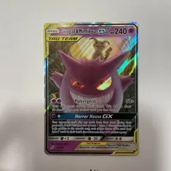 Pokemon Gengar & Mimikyu GX Team Up Holo Card 53/181 Ultra Rare SM - Image 3