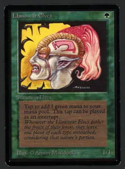 ***Beta Llanowar Elves*** MTG Beta Magic Kid Icarus - Image 1