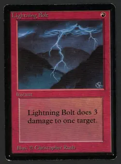 ***Beta Lightning Bolt*** MTG Beta Magic Kid Icarus - Image 1