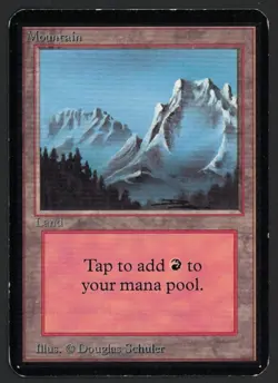 ***Alpha Mountain Blue (Light Indents)*** MTG Alpha Magic Kid Icarus - Image 1