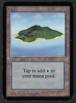 ***Alpha Island Green (Indents & Surface Residue)*** MTG Alpha Magic Kid Icarus - Image 1